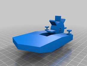 bande de caoutchouc bateau à moteur L'impression 3d amusant jouet l'eau travail jouets 3d print model - Mito3D