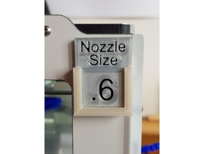 nozzle size indicator 3d printer accessories 3d print model - Mito3D