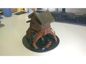 creeping hut custom base toy & game accessories curse strahd dnd miniature monster rpg structure tabletop 3d print model - Mito3D
