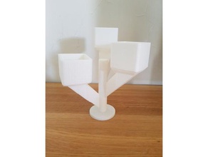Blumentopf-Baum Dekor Blume Blumen-vase pot Baum vase 3d print model - Mito3D