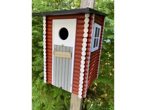 birdhouse como banheiro exterior e jardim casa de passarinho 3d print model - Mito3D
