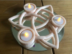 celtic trinity candle stick holder decor knot knotwork 3d print model - Mito3D
