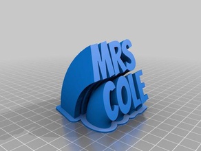 mrs cole office kundengebundene 3d print model - Mito3D