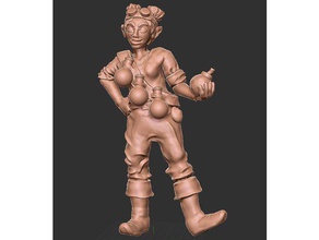 female gnome alchemist toys & games dnd miniature pathfinder 3d print model - Mito3D