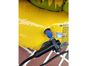 bike pump tire inflation adapter pool toys outdoor & garden air mattress bicycle inflatable boat toy schrader valve 3d print model - Mito3D