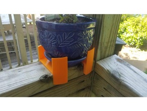 repisa contenedor de 2x4 rieles para la caja al aire libre y jardín cubierta maceta plantas rail 3d print model - Mito3D