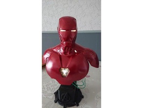 diffuseurs et r acteur verter iron man mark 50 busto - avengers infinity war juegos y juguetes 3d print model - Mito3D