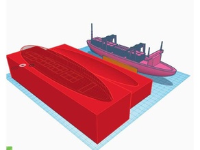 barco Impresora 3d accesorios contenedor los contenedores el moho rc velero de la nave envío 3d print model - Mito3D
