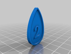 life counter token teardrop toy & game accessories 3d print model - Mito3D