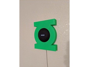 gooogle home mini green lantern wall mount gadgets decor google corps symbol smart 3d print model - Mito3D