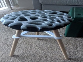 3d printed stool - slight remix household adafruit chair dowel furniture seat voronoi 3d print model - Mito3D