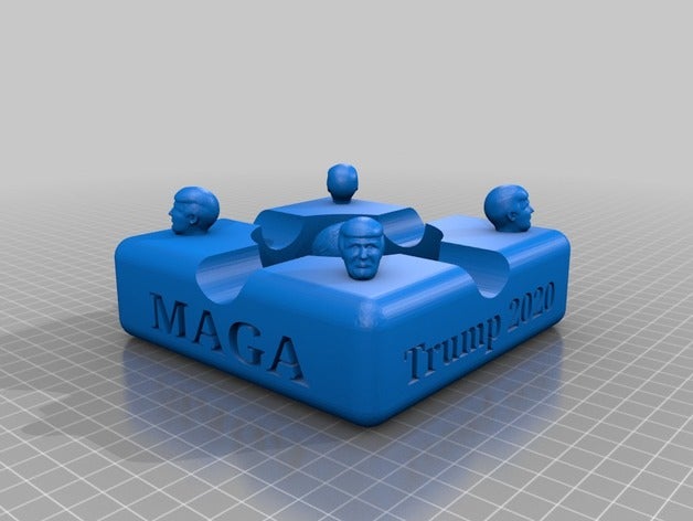 trump ashtray 3d printing donald 3D print model - Mito3D