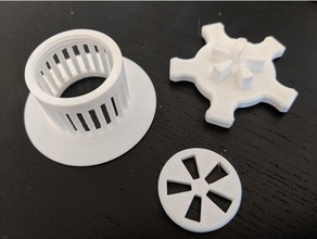 duş süzgeci çıkarılabilir alt banyo süzgeç 3d print model - Mito3D