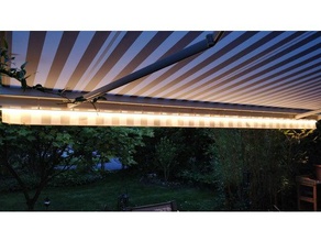 halter f r philips outdoor lightstrip warema markise & garden hue sunroof clip 3d print model - Mito3D