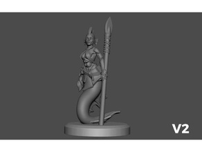 merfolk toy & game accessories dnd miniature dungeons dragons mermaid 28mm sea 3d print model - Mito3D