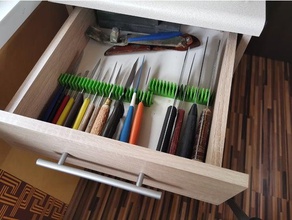 los cuchillos de pie organizador cocina y comedor soporte la cuchilla 3d print model - Mito3D
