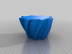 gear vase updside down remix 3d printing 3d print model - Mito3D