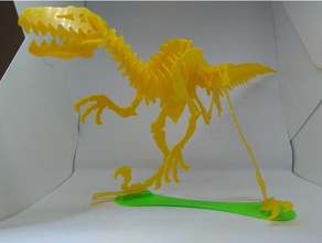 da base de dados velociraptor quebra-cabeças dinossauro quebra-cabeça brinquedos 3d print model - Mito3D