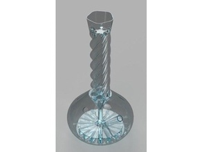 spiral bong design improved cooling 3d print model - Mito3D