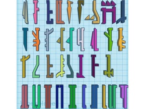 mandaloriennes - star wars alphabet des lettres de 3d print model - Mito3D
