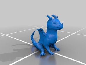 petit dragon L'impression 3d la créature de drake fantaisie 3d print model - Mito3D