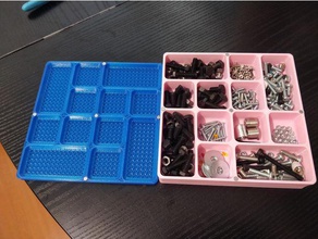 piccoli oggetti diviso scatola di stoccaggio i contenitori box contenitore recinto magnete vite piccola piccole parti archiviazione 3d print model - Mito3D