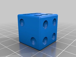 6 sided die dice 3d printing 20mm test 3d print model - Mito3D