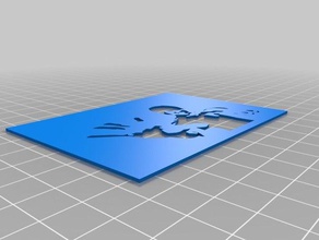 bruce lee pochoir l'art des outils personnalisé 3d print model - Mito3D