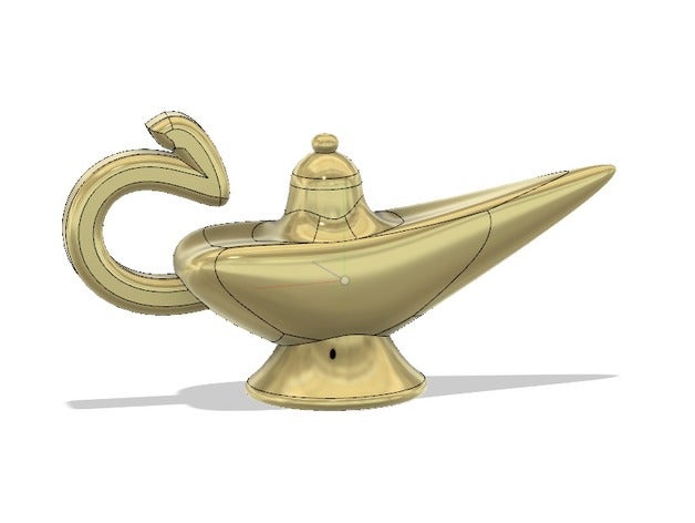 aladdin's lamp props aladdin disney disneyland walt world 3D print model - Mito3D