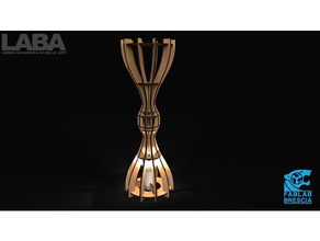 hourglass lamp household bresciafablab design diy fablab fablabbrescia laba lasercut 3d print model - Mito3D