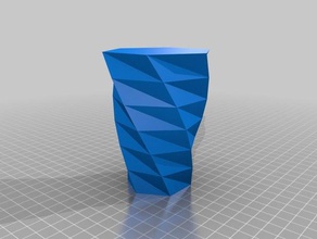 mon personnalisés tordu polygone vase les conteneurs personnalisé 3d print model - Mito3D