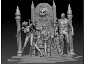 vampire diorama d'horreur sla 3d print model - Mito3D