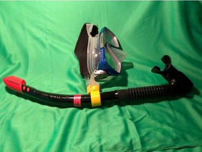 la fixation du tuba sur sangle de masque plong e extérieur et jardin 3d print model - Mito3D