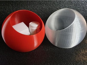 fancy round box household container storage 3d print model - Mito3D