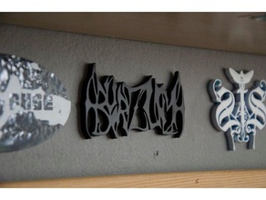 burzum logo de porte-clés noir le tchèque morts la mort métal musique suédois 3d print model - Mito3D