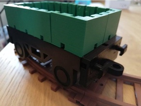 open wagon tktrain - kbricks based train system construction toys 3d print model - Mito3D
