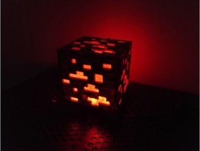 minecraft redstone parlayan bir cevher video oyunları denetleyicisi kızdırma led ışık güç rgb usb volt 3d print model - Mito3D