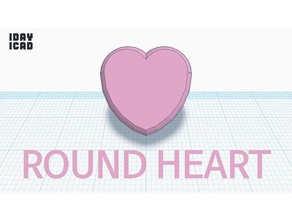 1jour 1cad ronde cœur 1day1cad l'amour la 3d print model - Mito3D