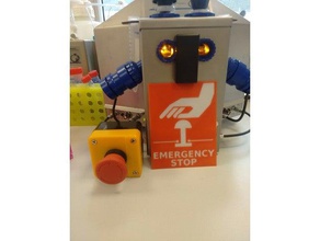 di emergenza segnale stop macchine utensili arresto pulsante segno 3d print model - Mito3D