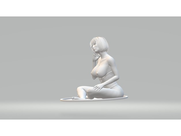 sitting girl people 3D print model - Mito3D