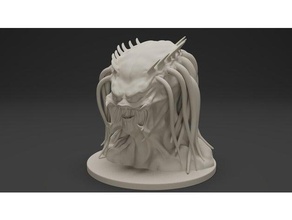 depredador del busto criaturas extranjero avp la criatura humanoide monster retro 3d print model - Mito3D