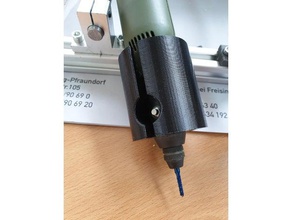 alfawise c10 - proxxon micromot 50 e adapter machine tools 3018 cnc engraver spindle holder 3d print model - Mito3D