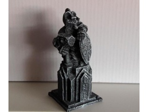 dwarf statue games axe boardgame lord rings wharhammer40k 3d print model - Mito3D