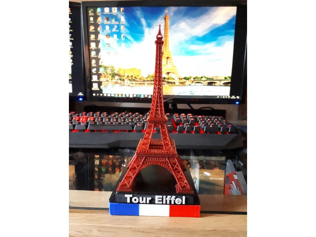 tour eiffel + temelli dekor 3D print model - Mito3D