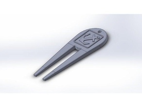 golf divot strumento di ancoraggio logo sport & fitness all'aperto 3d print model - Mito3D