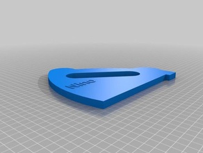 pousser le bâton de la scie table - spingipezzo par banco sega bricolage tablesaw pushstick poussoir fin passe 3d print model - Mito3D