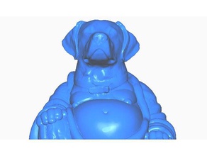 labrador buddha canine collection sculptures dog remix 3d print model - Mito3D