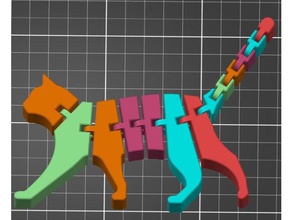 multi-couleur flexi cat jouets mécaniques mmu2s multicolore prusa i3 mk3 mmu2 mmu 3d print model - Mito3D