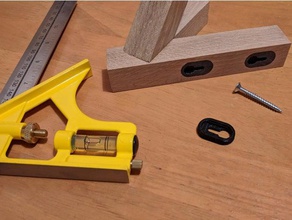 Schlüsselloch-Aufhänger single & double diy 15mm 25mm 50mm Doppel dual keyhole einfügen Schlüsselloch-Aufhänger-Platte Schlüsselloch-Steckplatz 3d print model - Mito3D