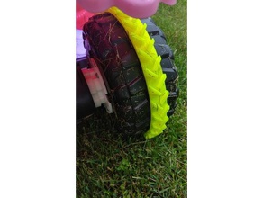 kid trax banda de rodadura del neumático juguetes mecánicos flexible los niños powerwheels el poder las ruedas llantas tpu la peldaños 3d print model - Mito3D